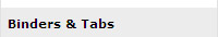 Binders & Tabs
